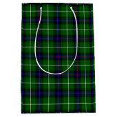 Sac Cadeau Moyen MacDonald tartan bleu vert plaid (Devant)
