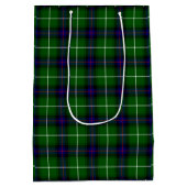 Sac Cadeau Moyen MacDonald tartan bleu vert plaid (Dos)