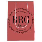 Sac Cadeau Moyen Magasin de vente au détail de monogrammes à couron (Dos)