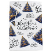 Sac Cadeau Moyen Magie des arbres de Noël (Devant)