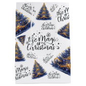 Sac Cadeau Moyen Magie des arbres de Noël (Dos)