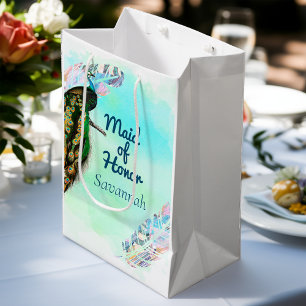 Sac Cadeau Moyen Maid of Honor Vintage Peacock Favoriser