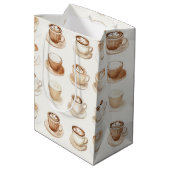 Sac Cadeau Moyen Mais d'abord, tasses à café (Dos Angle)