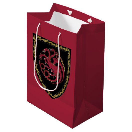 Sac Cadeau Moyen MAISON DU DRAGON | Maison Targaryen Crest (Devant Angle)