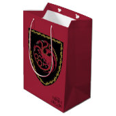 Sac Cadeau Moyen MAISON DU DRAGON | Maison Targaryen Crest (Dos Angle)