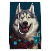 Sac Cadeau Moyen Malamute de l'Alaska Nouvel An (Dos)