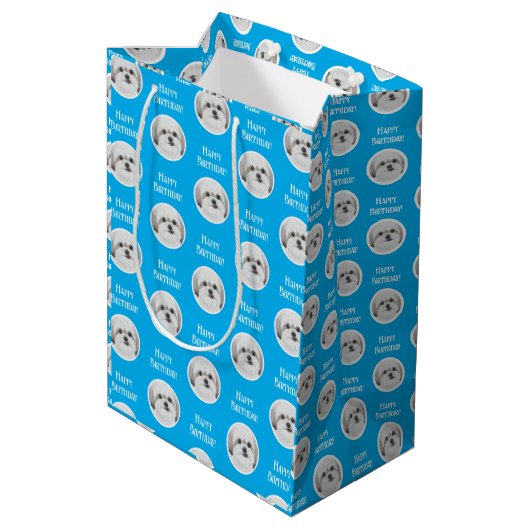 Sac Cadeau Moyen Malshi Bleu (Dos Angle)