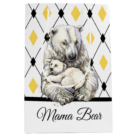 Sac Cadeau Moyen Mama Bear (Devant)
