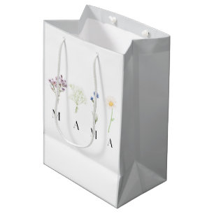 Sac Cadeau Moyen Mama Wild Floral Cadeau de Fête des Mères ou d'ann