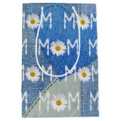 Sac Cadeau Moyen Maman Daisy sur Denim (Devant)