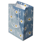 Sac Cadeau Moyen Maman Daisy sur Denim (Dos Angle)