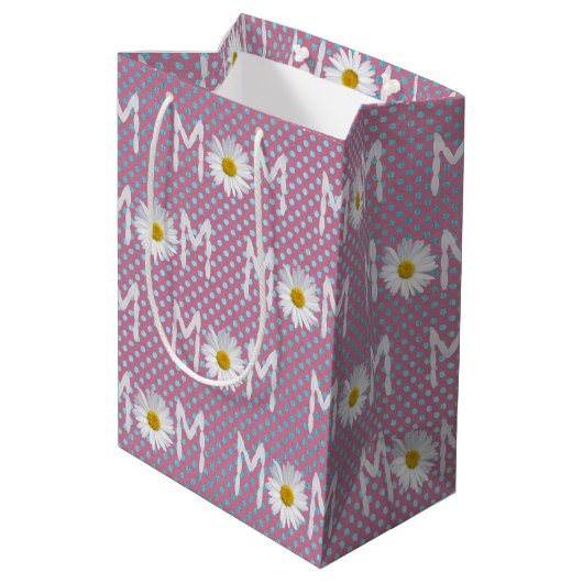 Sac Cadeau Moyen Maman Daisy Sur Pois (Dos Angle)
