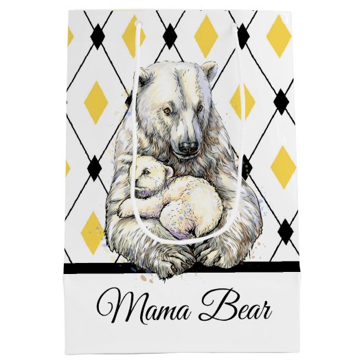 Sac Cadeau Moyen Maman Ours (Dos)