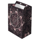Sac Cadeau Moyen Mandala de l'oeil rose noir (Dos Angle)