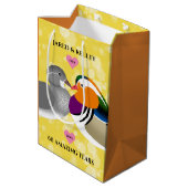 Sac Cadeau Moyen Mandarin Canards Amateurs Tout Anniversaire (Dos Angle)