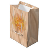 Sac Cadeau Moyen Mandela Florale Jaune Et Orange (Devant Angle)