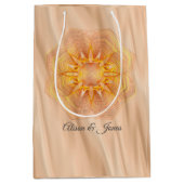 Sac Cadeau Moyen Mandela Florale Jaune Et Orange (Devant)