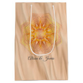 Sac Cadeau Moyen Mandela Florale Jaune Et Orange (Dos)