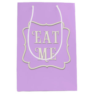 Sac Cadeau Moyen "Mange-moi" Wonderland Tea Party Pastel Purple