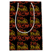 Sac Cadeau Moyen Mangez un verre et soyez un Motif de conception de (Devant)