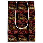 Sac Cadeau Moyen Mangez un verre et soyez un Motif de conception de (Dos)