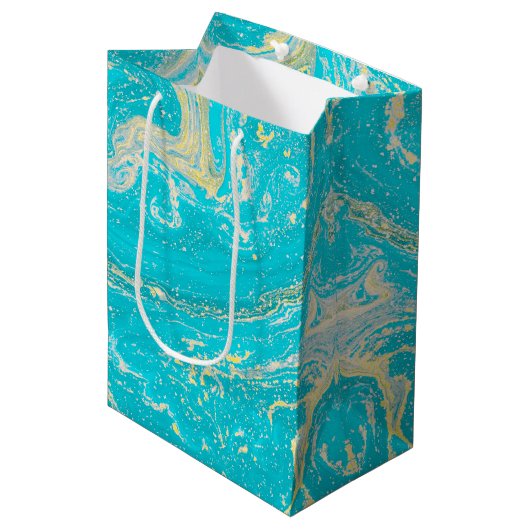 Sac Cadeau Moyen Marbre (Devant Angle)