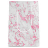 Sac Cadeau Moyen Marbre blanc rose (Dos)