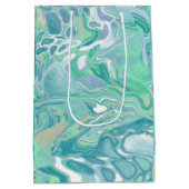 Sac Cadeau Moyen Marbre bleu turquoise (Dos)