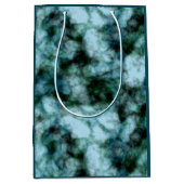 Sac Cadeau Moyen Marbre bleu vert (Devant)