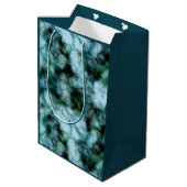 Sac Cadeau Moyen Marbre bleu vert (Dos Angle)
