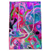 Sac Cadeau Moyen Marbre coloré Fluid Art Anniversaire (Dos)