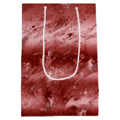 Sac Cadeau Moyen Marbre rouge brillant (Dos)