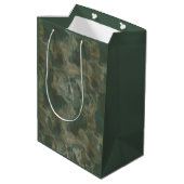 Sac Cadeau Moyen marbre vert abstrait (Dos Angle)