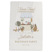 Sac Cadeau Moyen Marché des fermiers bleus Croissance locale Annive (Dos)