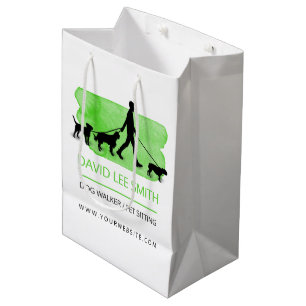 Sac Cadeau Moyen Marcheuse de chien / Prise de soin des animaux
