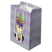 Sac Cadeau Moyen Mardi Gras Boston Terrier (Dos Angle)