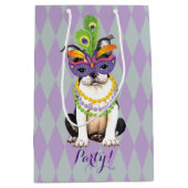 Sac Cadeau Moyen Mardi Gras Boston Terrier (Devant)