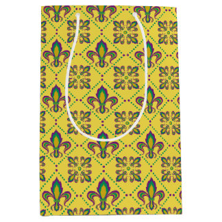 Sac Cadeau Moyen Mardi Gras Fleur De Lis Motif