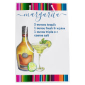 Sac Cadeau Moyen Margarita Cocktail Recette Aquarelle (Devant)
