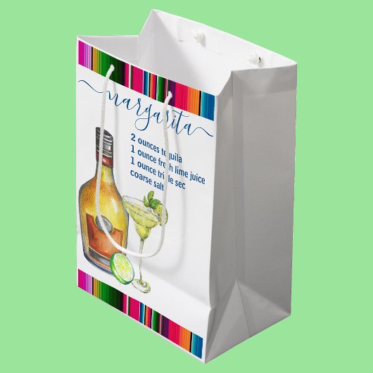 Sac Cadeau Moyen Margarita Cocktail Recette Aquarelle
