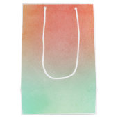 Sac Cadeau Moyen Mariage à la Menthe et Pêche Orange (Dos)