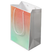 Sac Cadeau Moyen Mariage à la Menthe et Pêche Orange (Dos Angle)