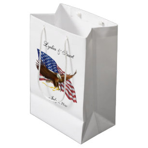 Sac Cadeau Moyen Mariage américain du drapeau et de l'aigle