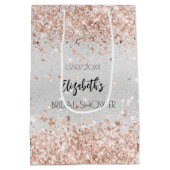 Sac Cadeau Moyen Mariage argent rose gold nom (Dos)