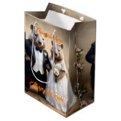 Sac Cadeau Moyen Mariage australien Wombat, (Devant Angle)