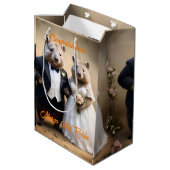 Sac Cadeau Moyen Mariage australien Wombat, (Dos Angle)