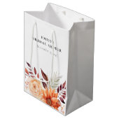 Sac Cadeau Moyen Mariage Bohème Floral Automnal (Devant Angle)