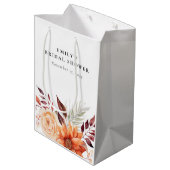 Sac Cadeau Moyen Mariage Bohème Floral Automnal (Dos Angle)