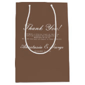 Sac Cadeau Moyen Mariage Brown Pastel (Devant)