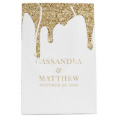 Sac Cadeau Moyen Mariage Chic Gold Sparkle Parties scintillant Driv (Devant)